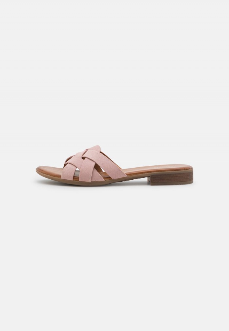 Anna Field Promo Leather Mules Dame Lyse Rosa | NO-ZKIGO-5638