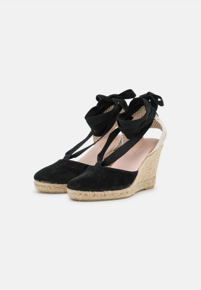 Anna Field Promo Leather Platform Sandaler Dame Svarte | NO-XFSMR-0295