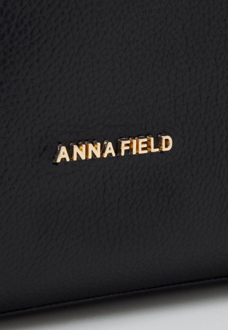 Anna Field Promo Leather Tote Veske Dame Svarte | NO-UEBXQ-2038