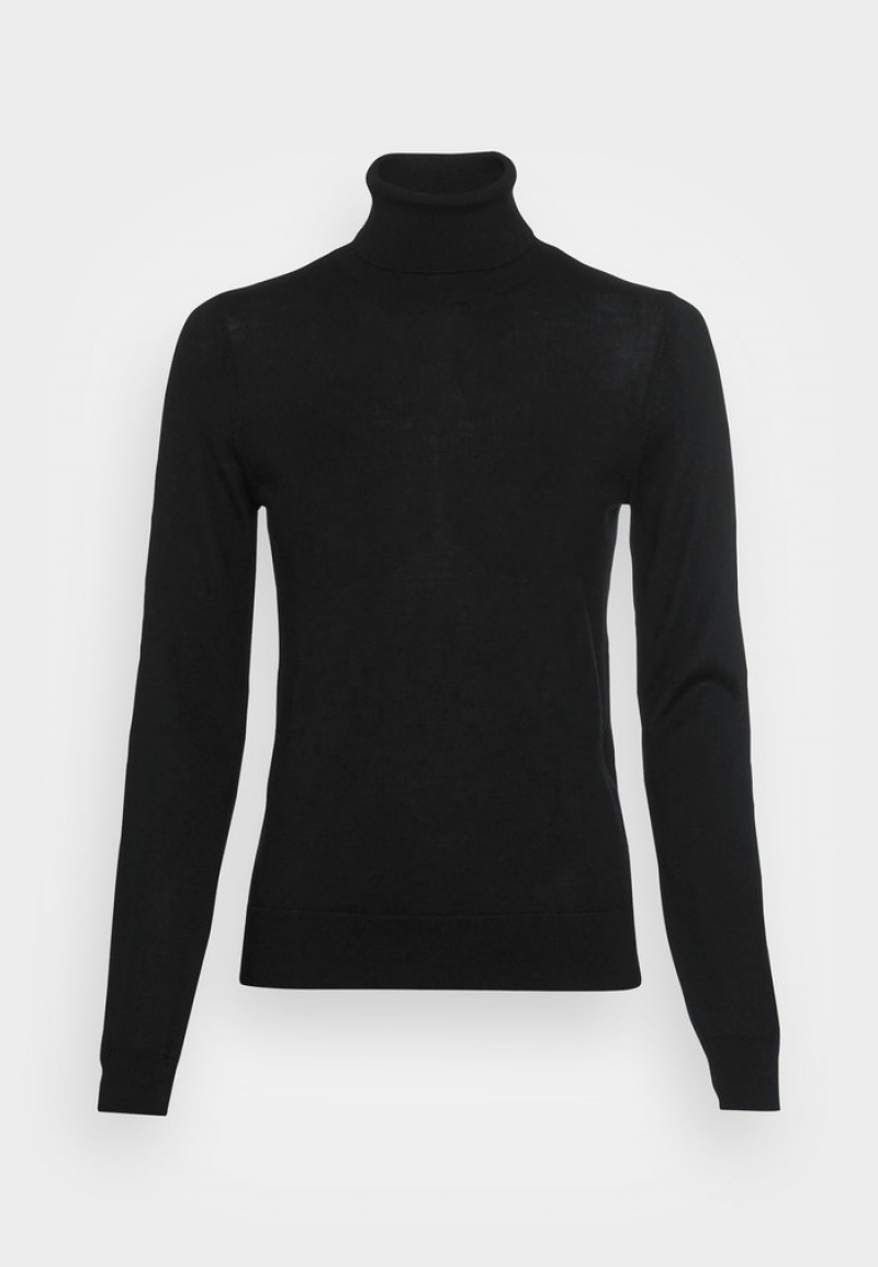 Anna Field Promo Merino Ull Turtleneck Jumper Pullover Dame Svarte | NO-BLWRY-7260