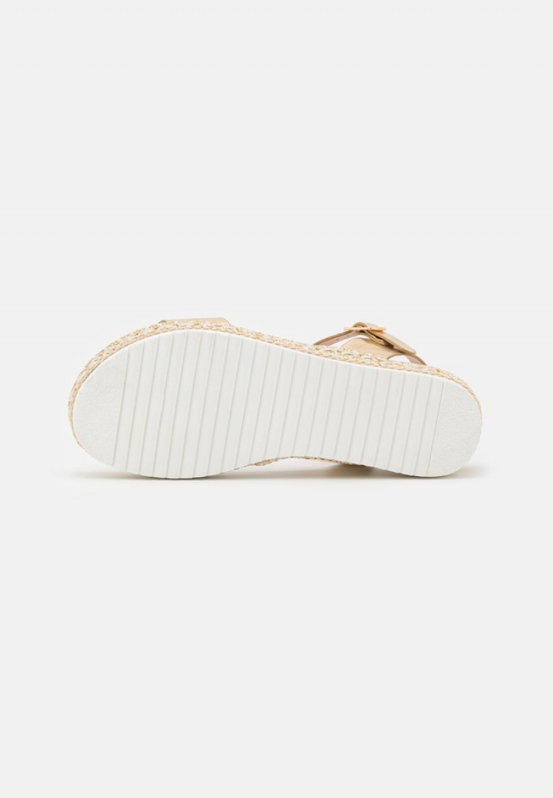 Anna Field Promo Platform Sandaler Dame Gull | NO-SRJQN-3561