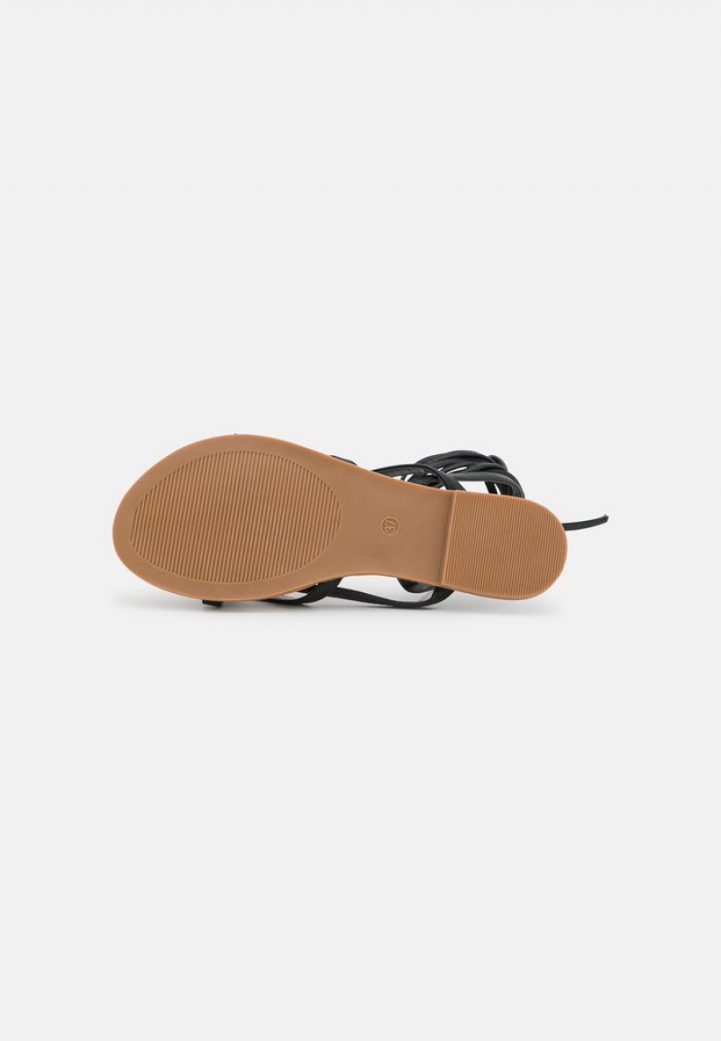 Anna Field Promo T-Bar Sandaler Dame Svarte | NO-LWHAU-0356