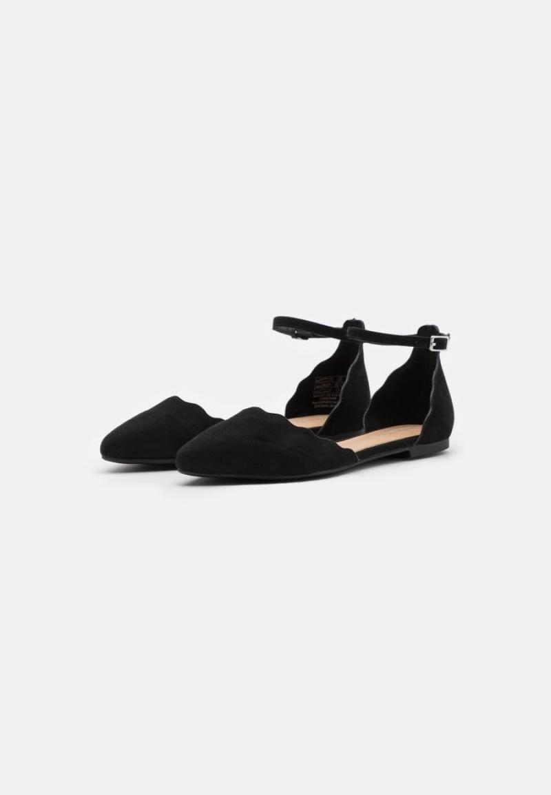 Anna Field Top 10 Ankle Reima Ballet Pumps Ballerinasko Dame Svarte | NO-BGTKC-1379