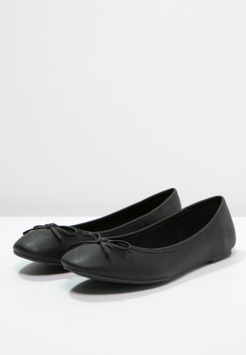 Anna Field Top 10 Ballet Pumps Ballerinasko Dame Svarte | NO-JCGFP-6312