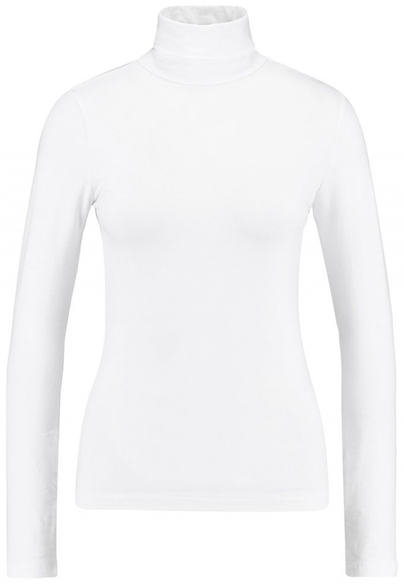 Anna Field Top 10 Basic Roll Neck Langermet Dame Hvite | NO-GVUSM-8693