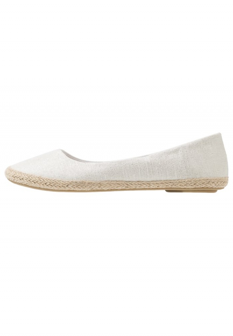 Anna Field Top 10 Espadrilles Ballerinasko Dame Sølv | NO-QDGTU-1072