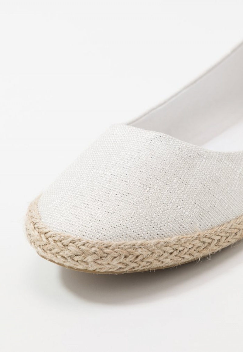 Anna Field Top 10 Espadrilles Ballerinasko Dame Sølv | NO-QDGTU-1072