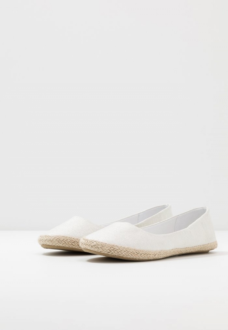 Anna Field Top 10 Espadrilles Ballerinasko Dame Sølv | NO-QDGTU-1072