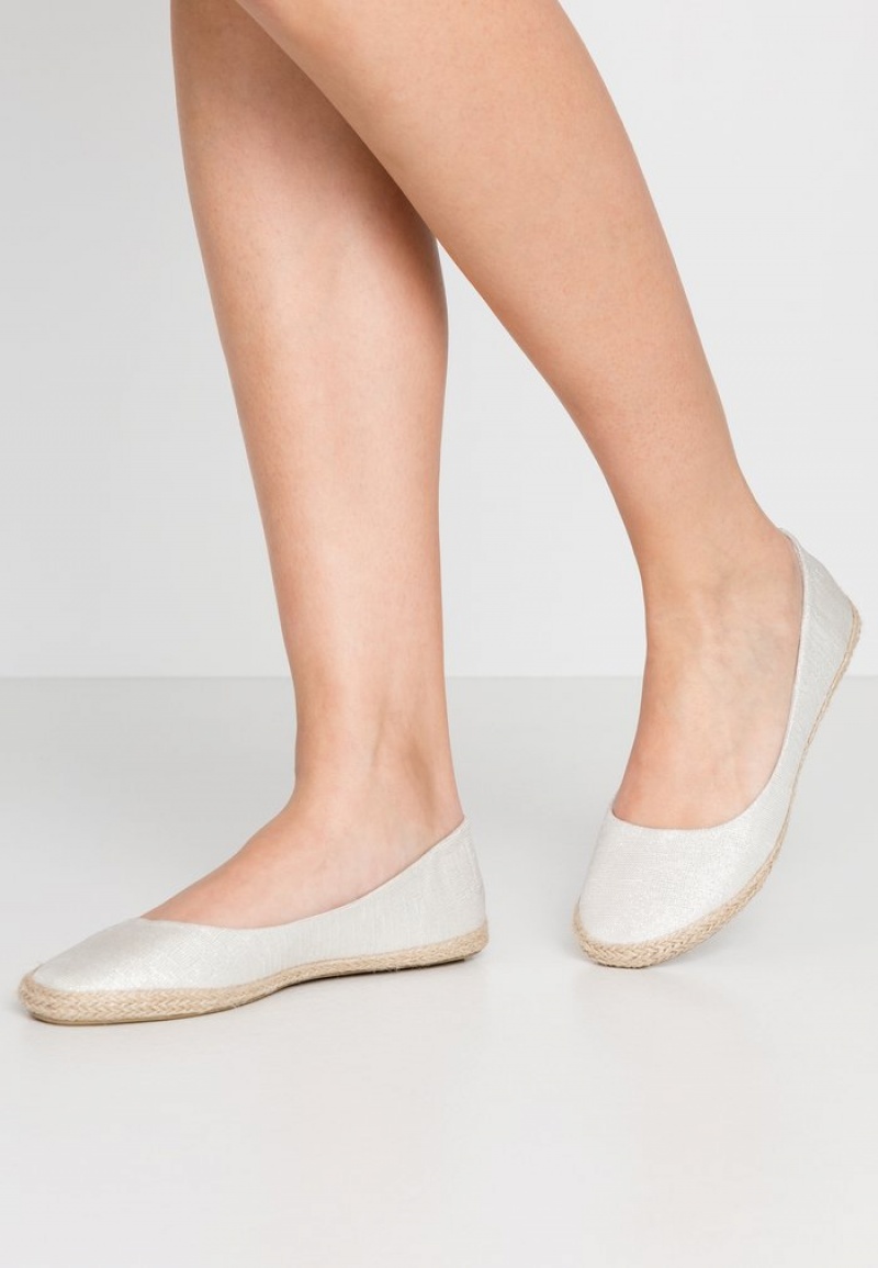 Anna Field Top 10 Espadrilles Ballerinasko Dame Sølv | NO-QDGTU-1072