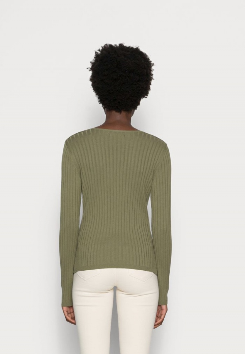 Anna Field Top 10 Jumper Pullover Dame Khaki | NO-NARXK-2538