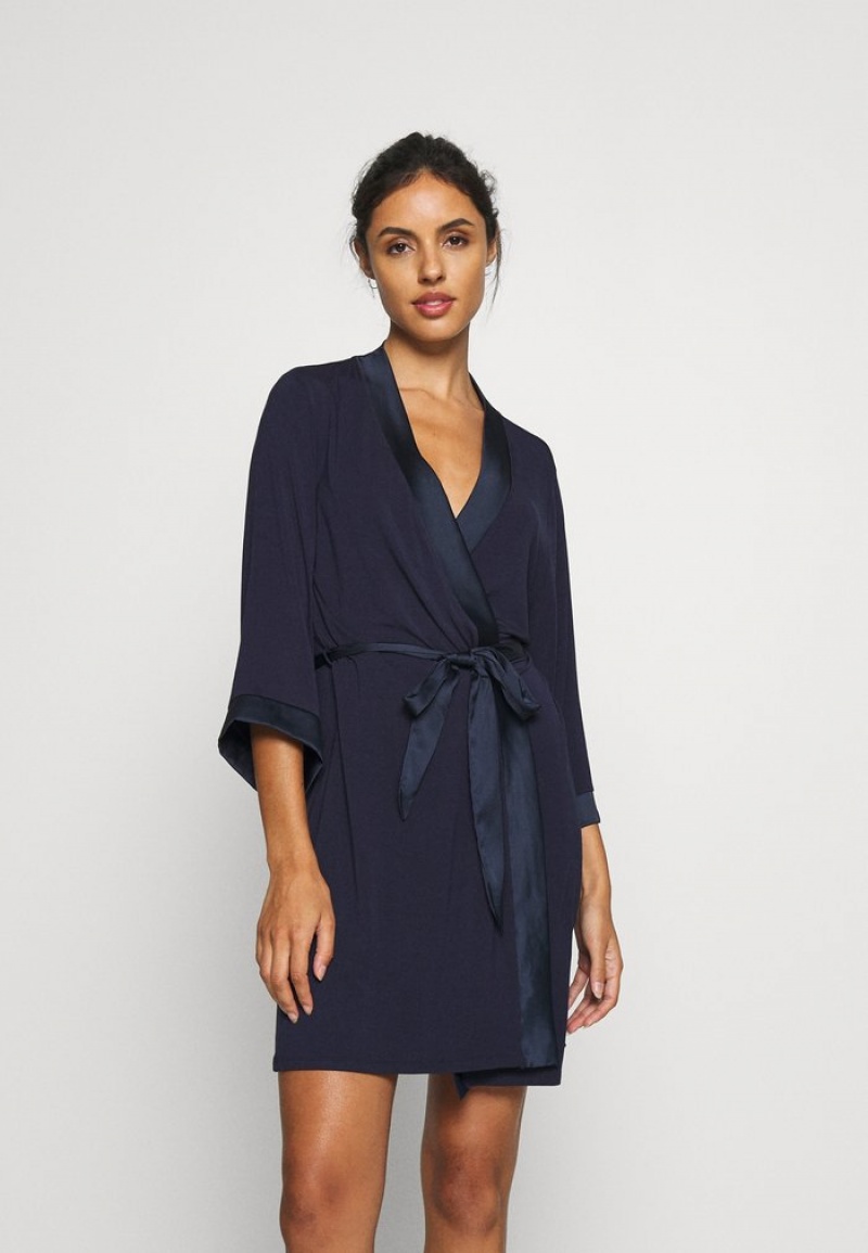 Anna Field Top 10 Kjoler Gown Bathrobe Dame Mørke Blå | NO-XJLST-8523