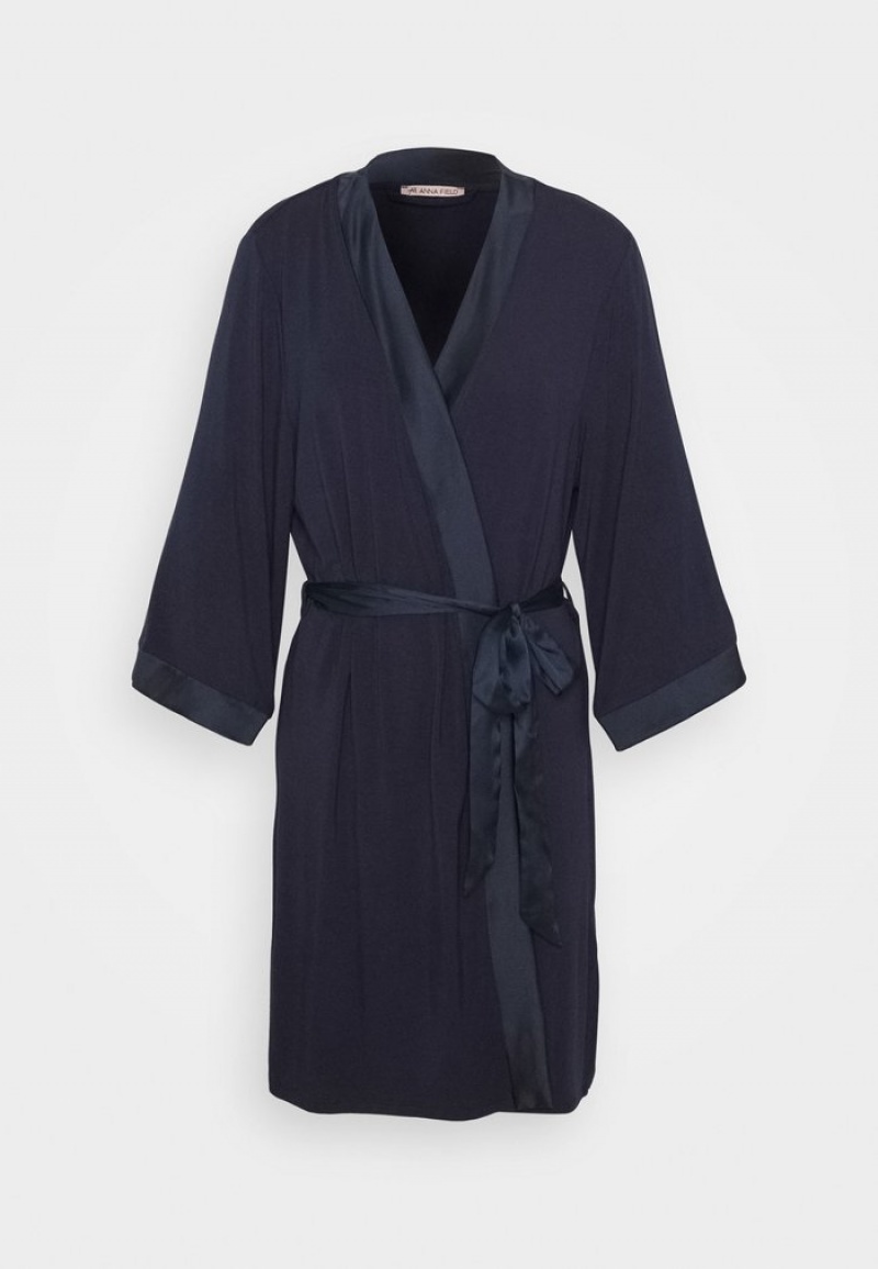 Anna Field Top 10 Kjoler Gown Bathrobe Dame Mørke Blå | NO-XJLST-8523