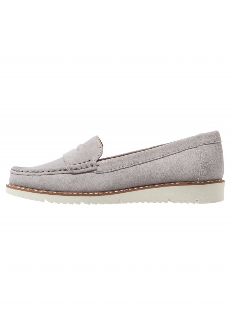 Anna Field Top 10 Komfort Leather Slip-Ons Lave Sko Dame Grå | NO-YPFKA-7236