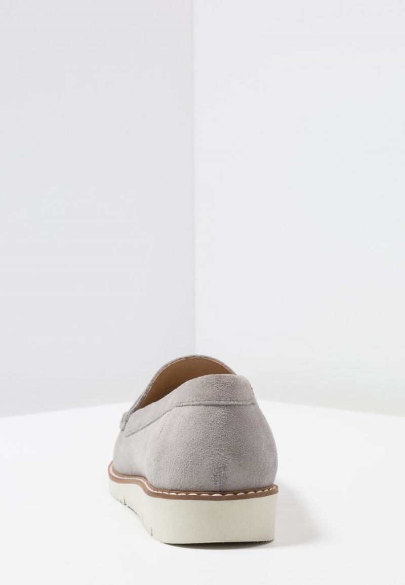 Anna Field Top 10 Komfort Leather Slip-Ons Lave Sko Dame Grå | NO-YPFKA-7236