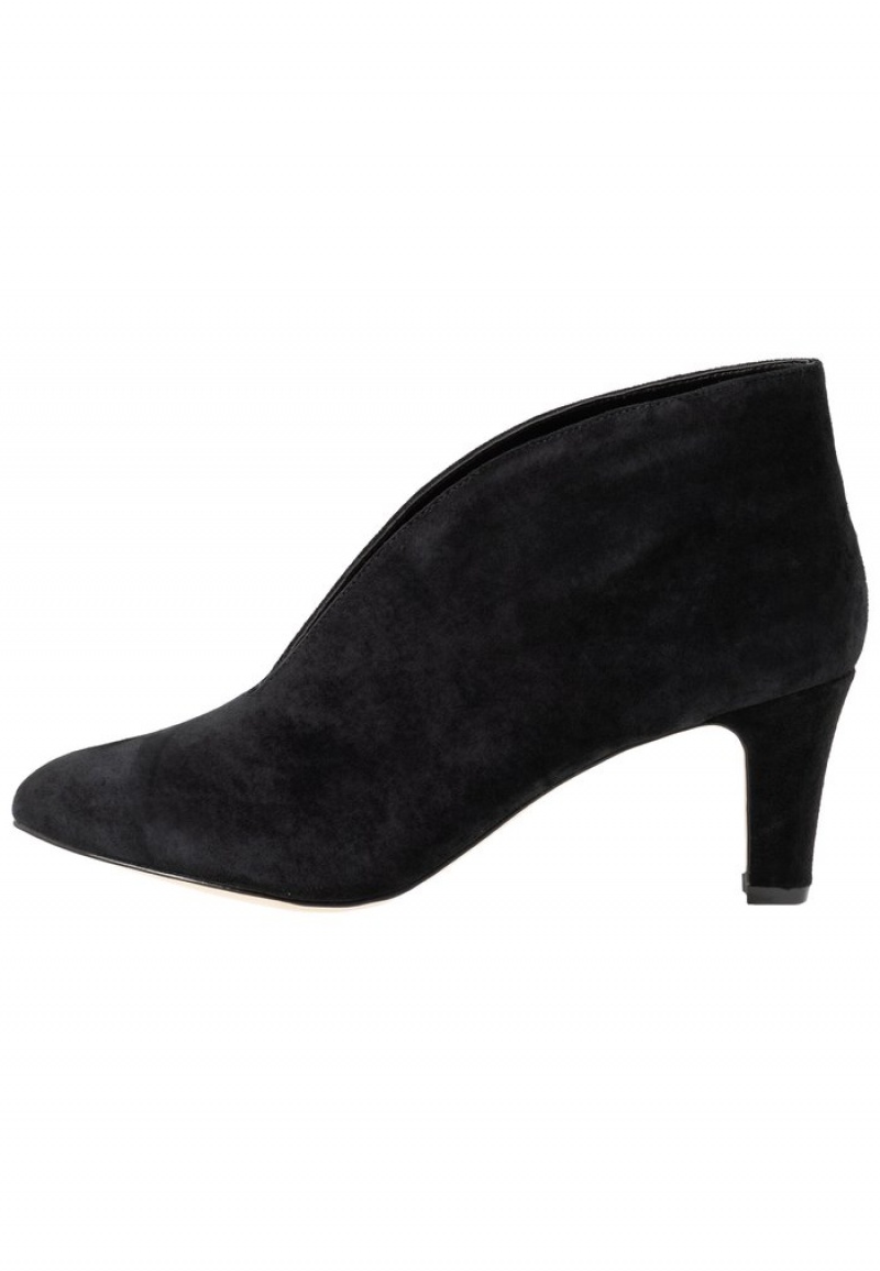 Anna Field Top 10 Leather Ankle Boots Pumps Dame Svarte | NO-TLSWP-7368