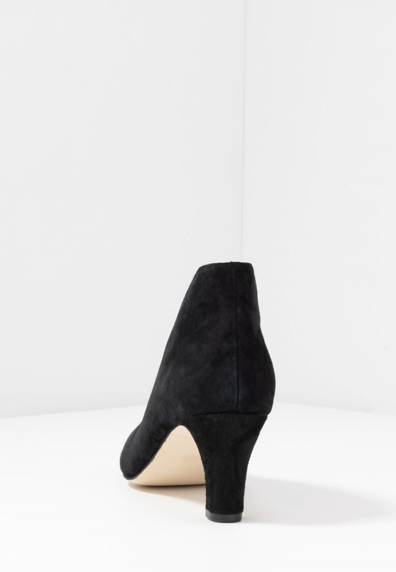 Anna Field Top 10 Leather Ankle Boots Pumps Dame Svarte | NO-TLSWP-7368