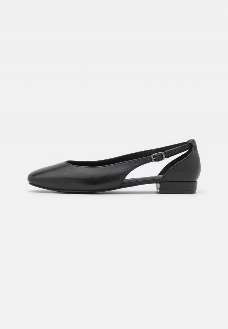 Anna Field Top 10 Leather Ballet Pumps Ballerinasko Dame Svarte | NO-FBKDY-1803