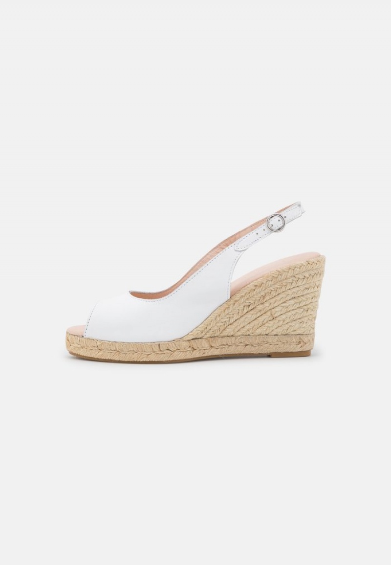 Anna Field Top 10 Leather Espadrilles Sandaler Dame Hvite | NO-WPDXM-3021