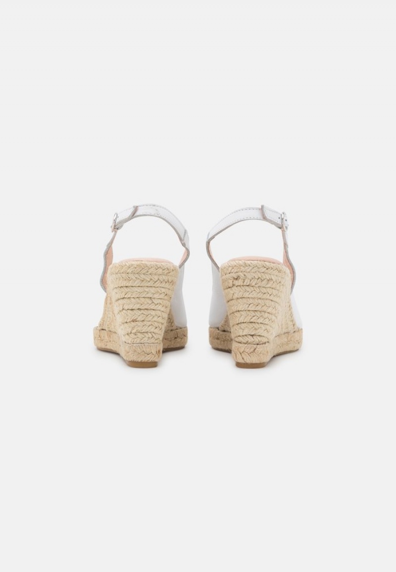 Anna Field Top 10 Leather Espadrilles Sandaler Dame Hvite | NO-WPDXM-3021