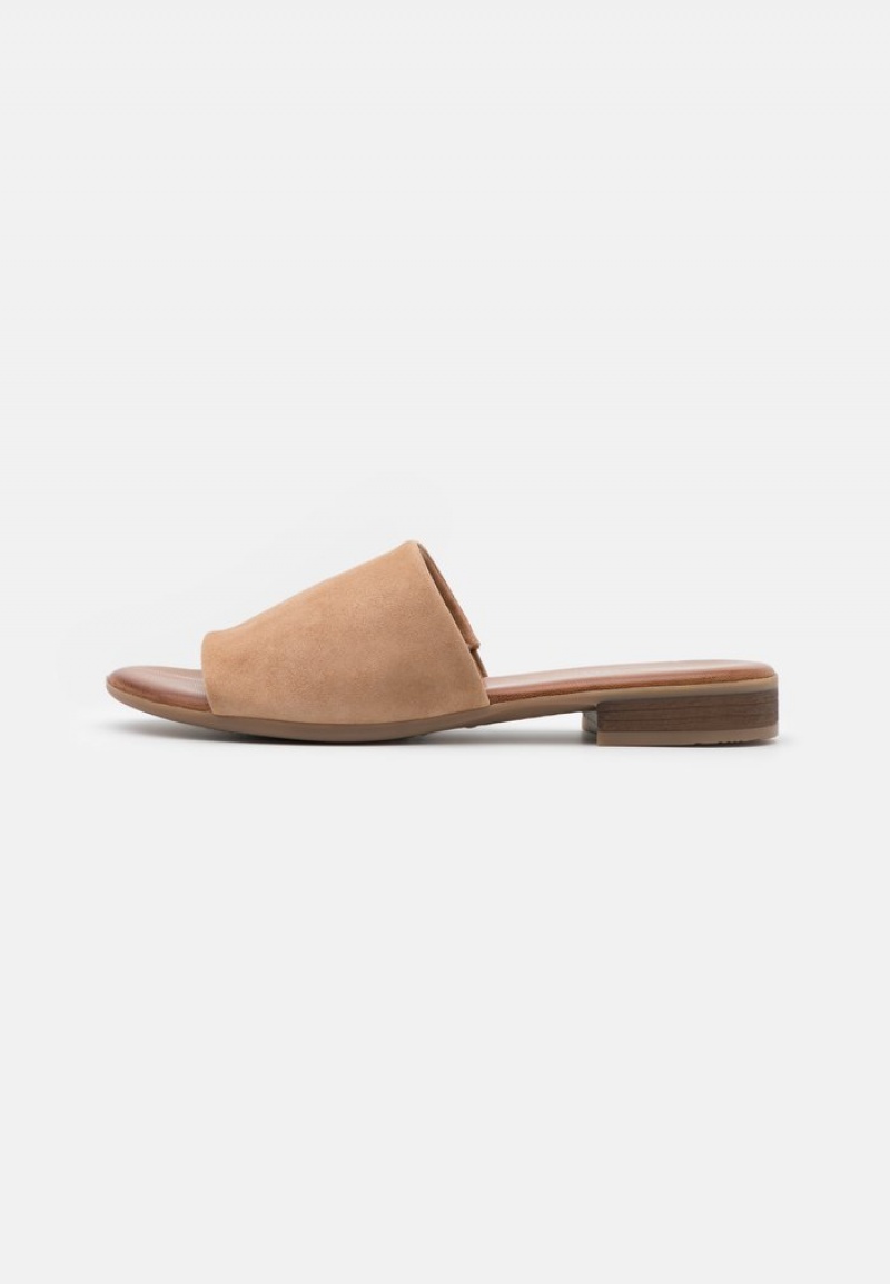 Anna Field Top 10 Leather Mules Dame Beige | NO-KUAHW-2540