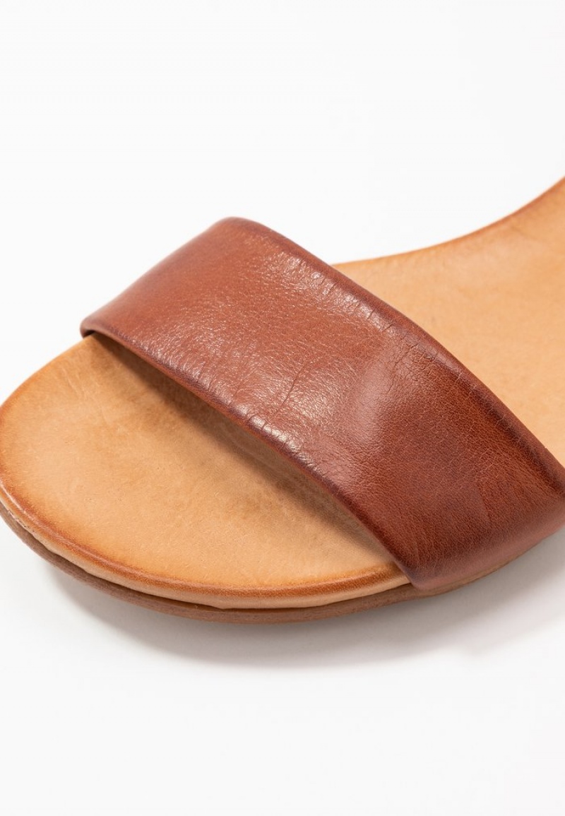 Anna Field Top 10 Leather Sandaler Dame Brune | NO-YJWZL-3750