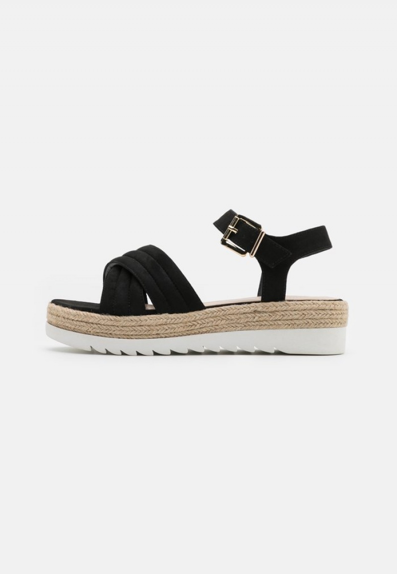 Anna Field Top 10 Platform Sandaler Dame Svarte | NO-RKLVS-5478