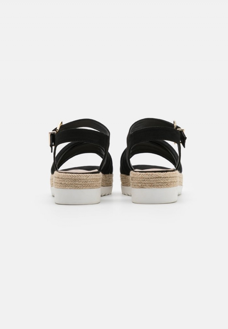 Anna Field Top 10 Platform Sandaler Dame Svarte | NO-RKLVS-5478