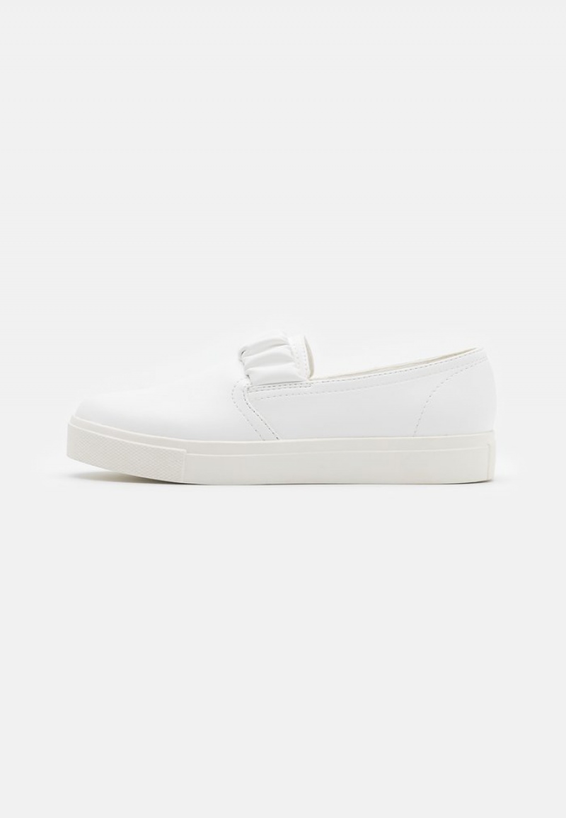 Anna Field Top 10 Slip-Ons Lave Sko Dame Hvite | NO-NJWMK-0497