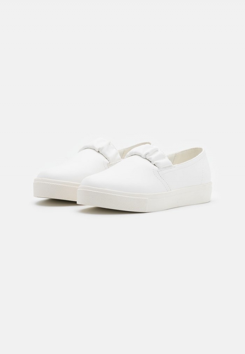 Anna Field Top 10 Slip-Ons Lave Sko Dame Hvite | NO-NJWMK-0497