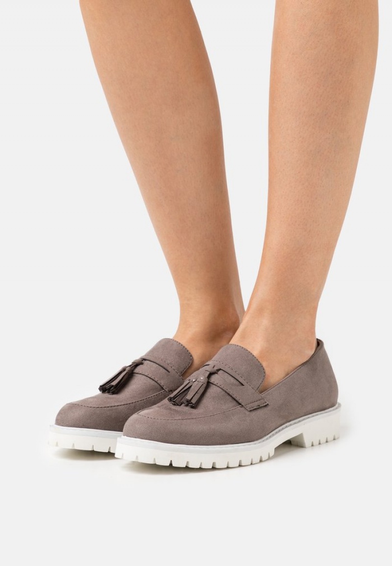 Anna Field Top 10 Slip-Ons Lave Sko Dame Grå Brune | NO-QUZBG-9837