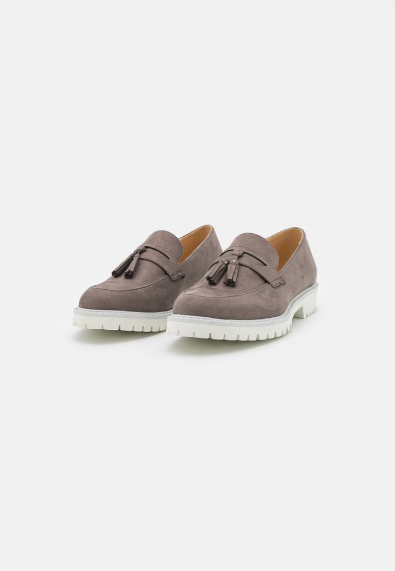 Anna Field Top 10 Slip-Ons Lave Sko Dame Grå Brune | NO-QUZBG-9837