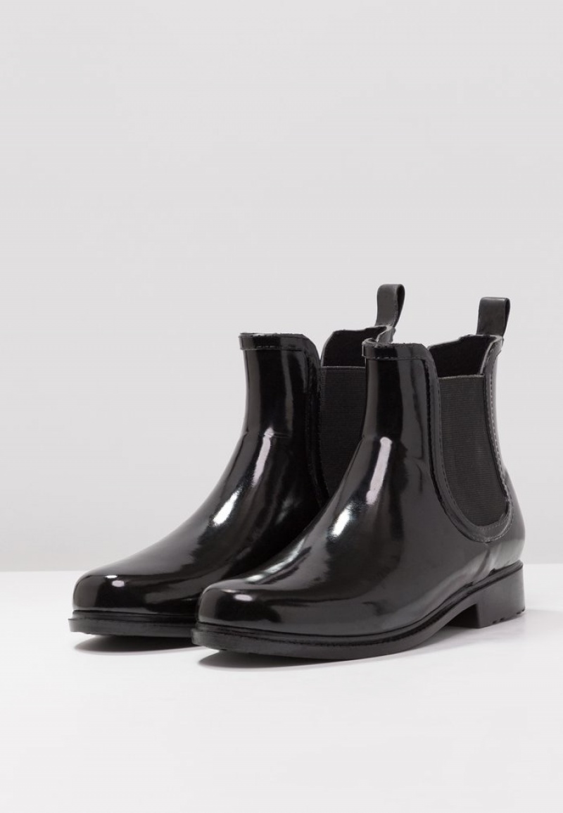 Anna Field Top 10 Wellies Black ✔️ Støvletter Dame Svarte | NO-YGEFH-7438