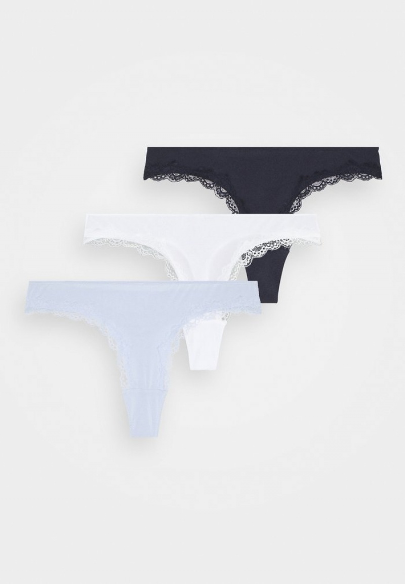 Anna Field Wholesale 3 Pack Thong Dame Blå | NO-YQXSN-0769