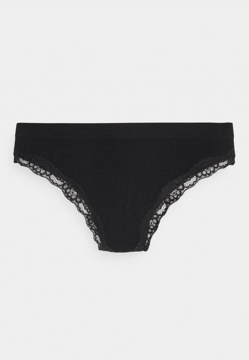 Anna Field Wholesale 5 Pack Thong Dame Svarte | NO-SNBDR-1479