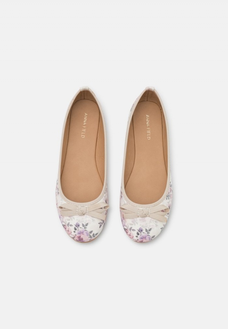 Anna Field Wholesale Ballet Pumps Ballerinasko Dame Hvite | NO-AFBGP-4679