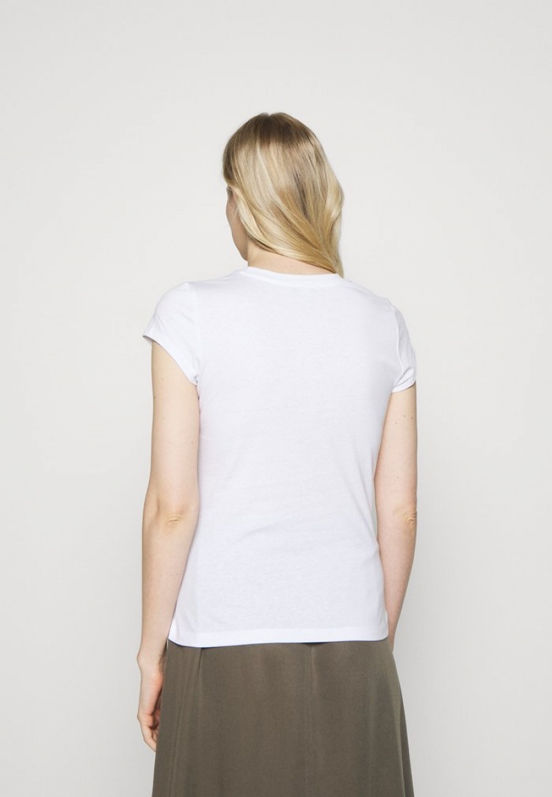 Anna Field Wholesale Basic T-Skjorte Dame Hvite | NO-NMDIL-9573