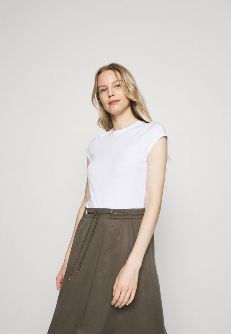 Anna Field Wholesale Basic T-Skjorte Dame Hvite | NO-NMDIL-9573