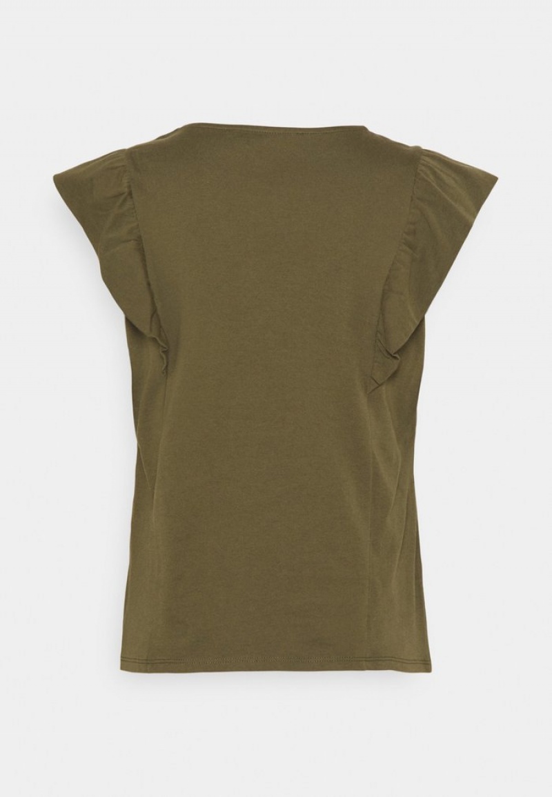 Anna Field Wholesale Basic T-Skjorte Dame Khaki | NO-EISFO-6158