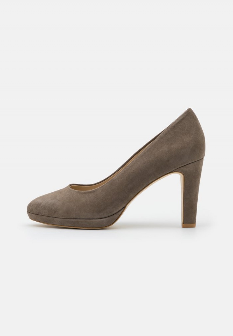 Anna Field Wholesale Leather Komfort High Heels Pumps Dame Grå Brune | NO-RLVFS-0512