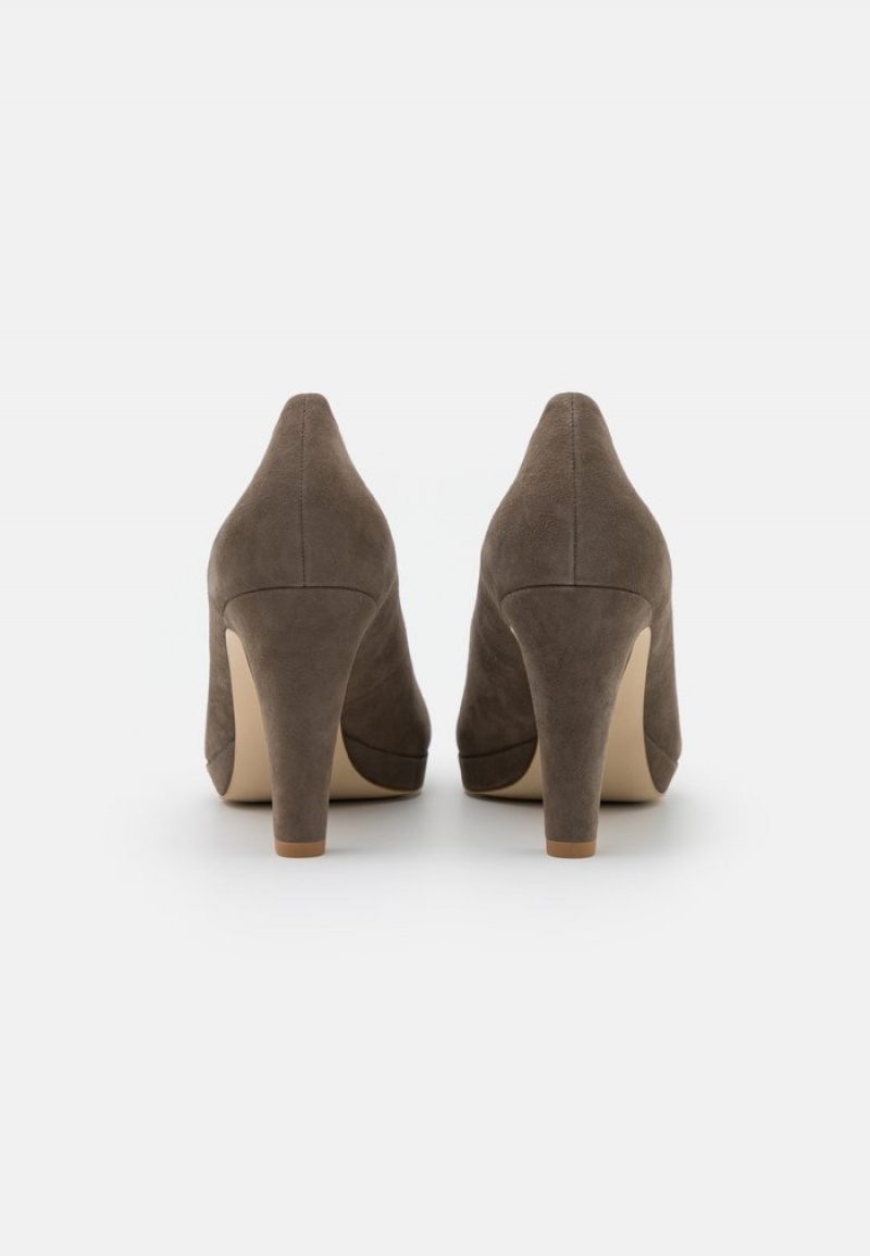 Anna Field Wholesale Leather Komfort High Heels Pumps Dame Grå Brune | NO-RLVFS-0512