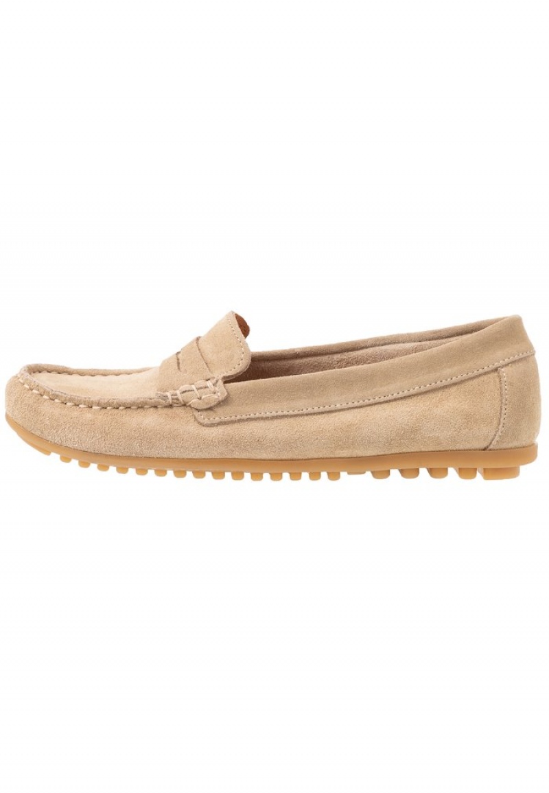 Anna Field Wholesale Leather Moccasins Lave Sko Dame Beige | NO-GUHAT-6134