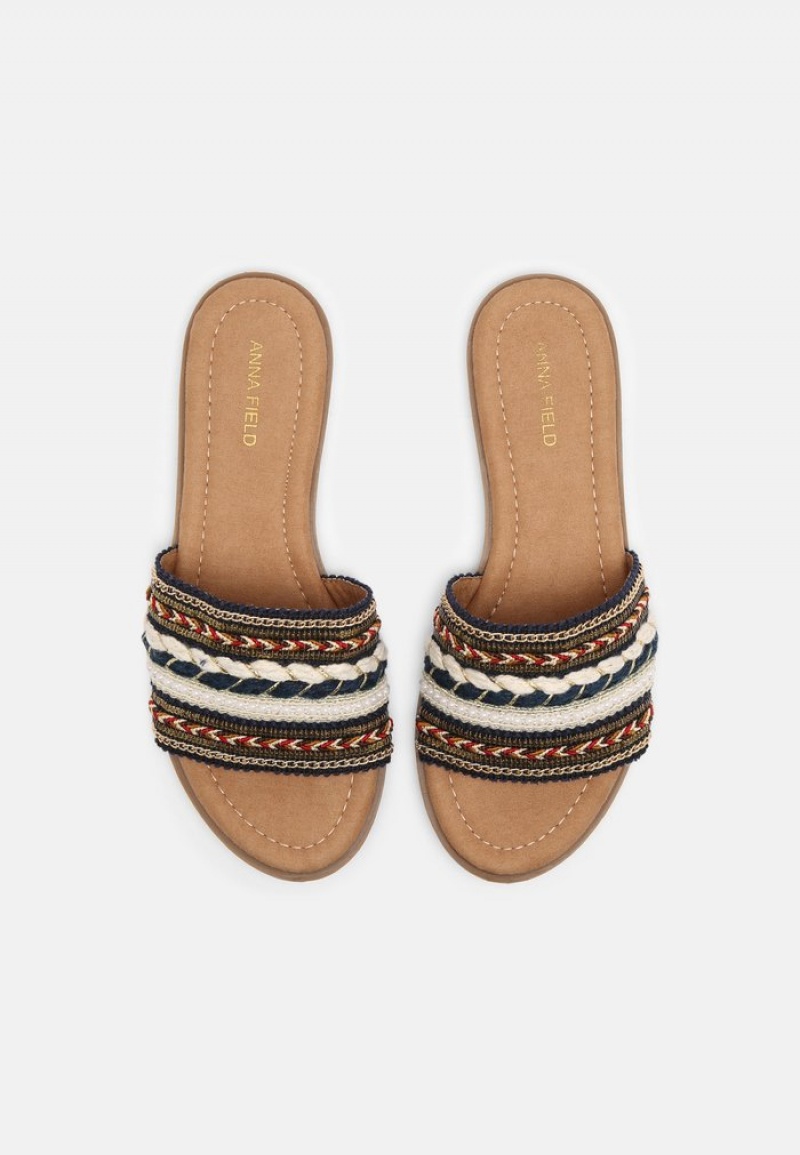 Anna Field Wholesale Mules Dame Mørke Blå | NO-HVAED-3821