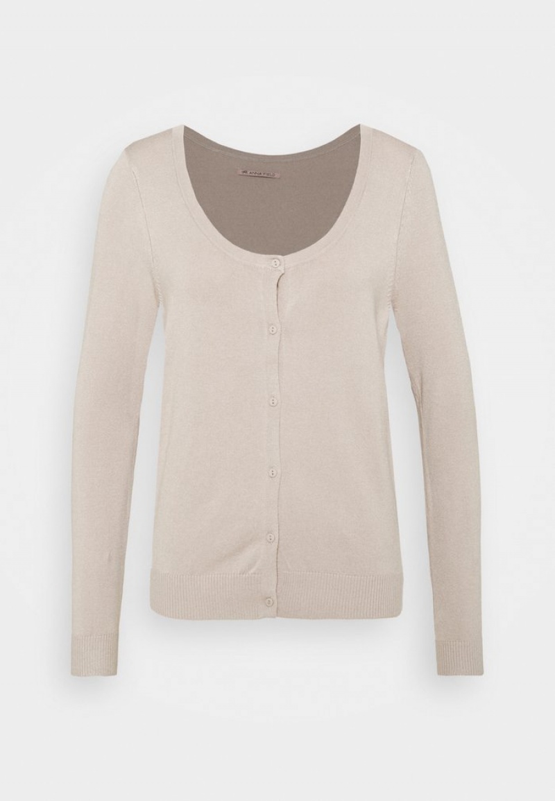 Anna Field Wholesale Open Crew Cardigan Dame Beige | NO-PODJL-2493