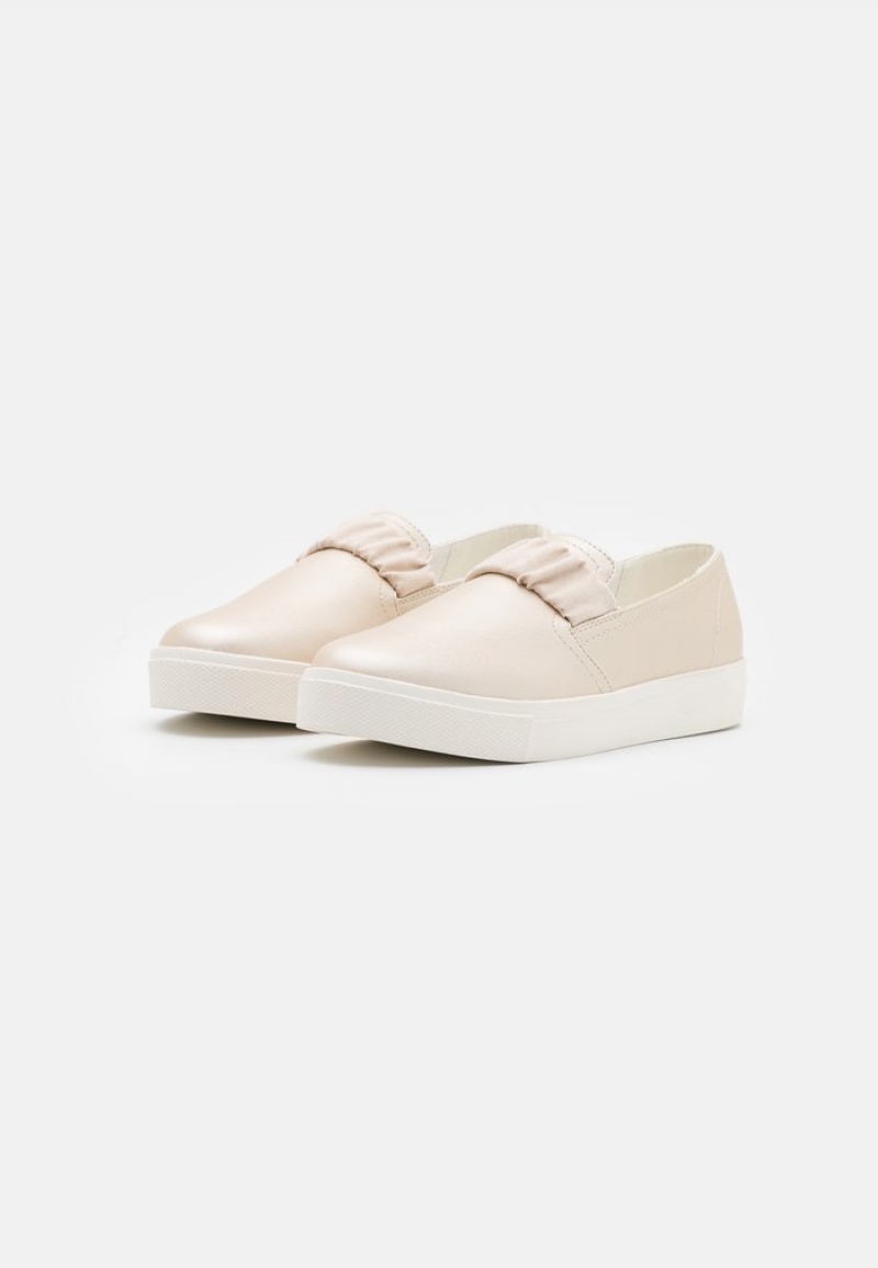 Anna Field Wholesale Slip-Ons Lave Sko Dame Gull | NO-IHSFA-3126